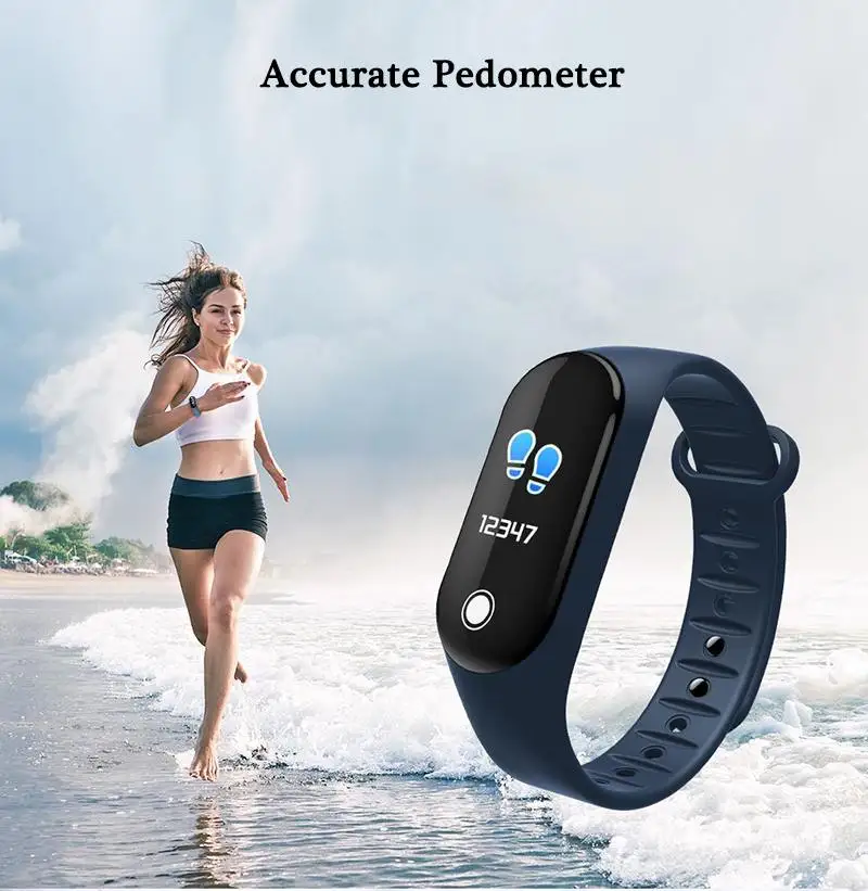Smart Watch 0.96" Touch Screen Waterproof Smart Bracelet Men Women Sleep Monitor Pedometer Fitness Smart Watch