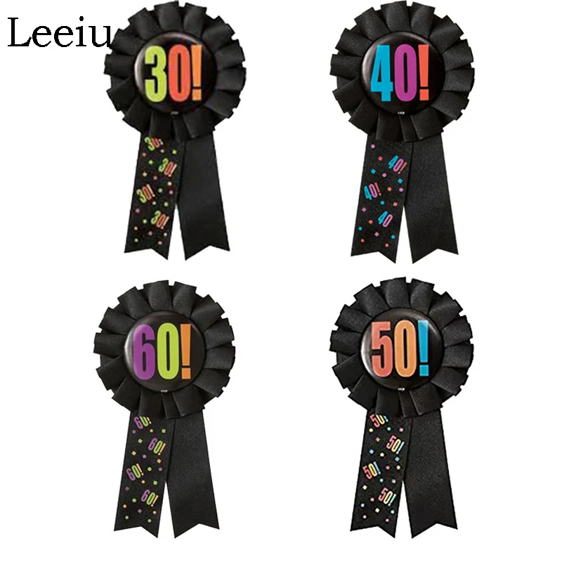 Украшение для вечевечерние НКИ взрослых лента черного цвета 30 40 50 значок брошь на