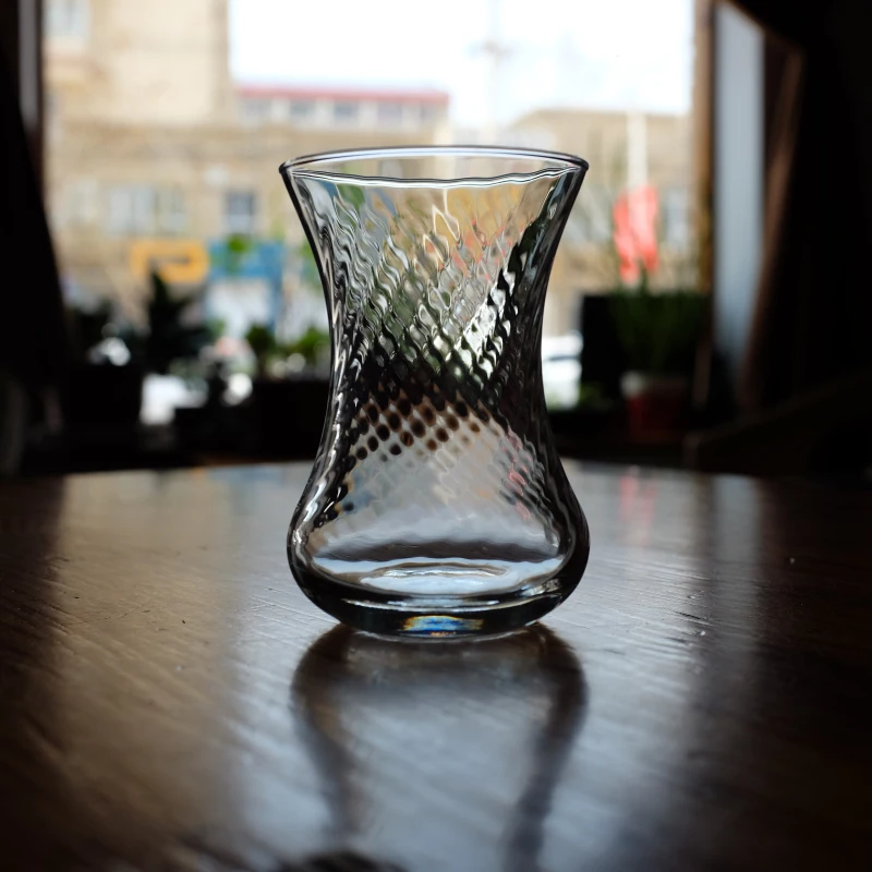 Турецкое традиционное прозрачное стекло черная чайная чашка льда падения Турция кофейная чашка и блюдце набор чашка для воды