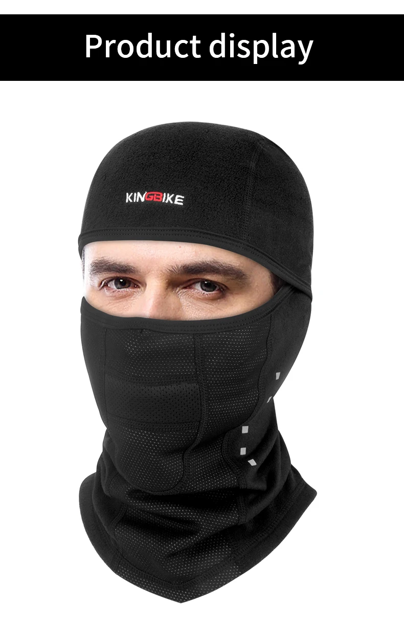 KINGBIKE зимняя теплая дышащая маска для лица, уличные велосипедные головные уборы, пыленепроницаемые ветрозащитные мутили способы ношения