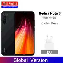 Глобальная версия Redmi Note 8 4 Гб 64 Гб 48 МП Четырехъядерный Смартфон Snapdragon 665 Восьмиядерный FHD экран 6,3 дюйма 4000 мАч 4K видео