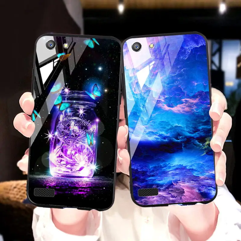 Роскошный чехол из закаленного стекла для OPPO A33 Жесткий ПК цветные Чехлы телефона