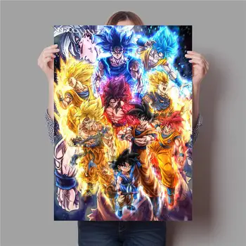 

Dragon Ball Super Saiyan Goku HD quality Home Decor Art Decor Nursery Kids Room Painting wall art posters canvas painting K713