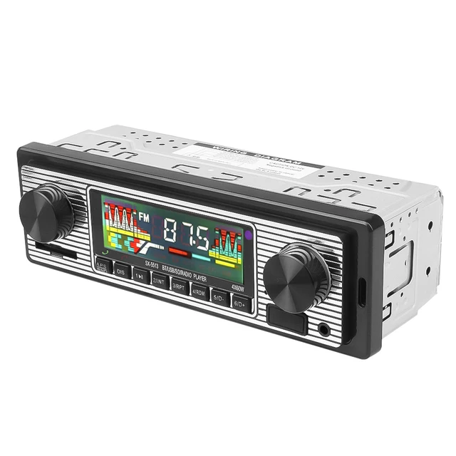 Radio Bluetooth Autoradio Vintage Dual Knob MP3 Player FM Tuner Stereo USB  AUX Oldtimer Retro Audio Receiver Lautsprecher Zubehör 230701 Von 24,6 €