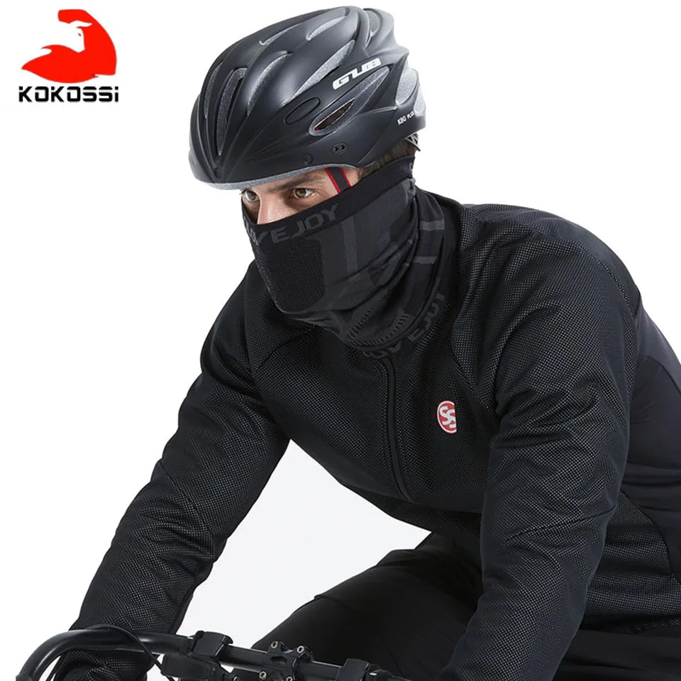KoKossi Winter Sports Cap Cycling Headwear Thermal Fleece Hats Scarf Warmer Men Women Windproof Running Skiing Bike Caps