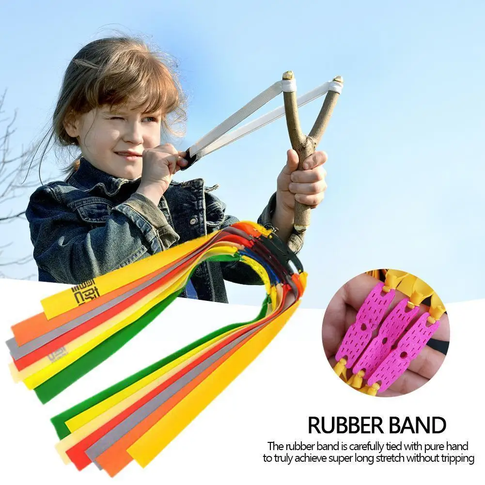 1pcs Slingshot Rubber Band Natural Latex Catapult for Professional Hunting Slingshot Flatband Random Color slingshot rubber band