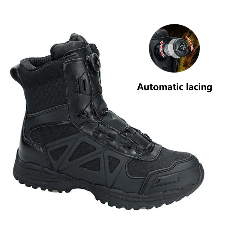 Men Outdoor Military Tactical Desert Boots Quick Wear Off Breathable Mesh Anti-Piercing Boot Climbing Training Combat Army Shoes