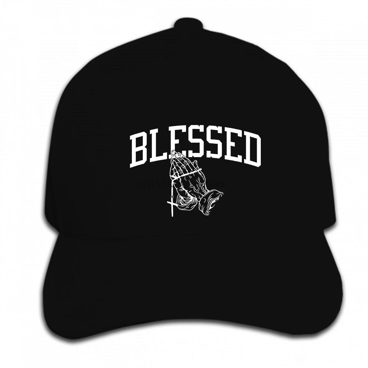 

Print Custom Baseball Cap Hip Hop Blessed Pray Hands Rap Hip Hop Drake Cross 6 God Grateful Blessing women Hat Peaked cap