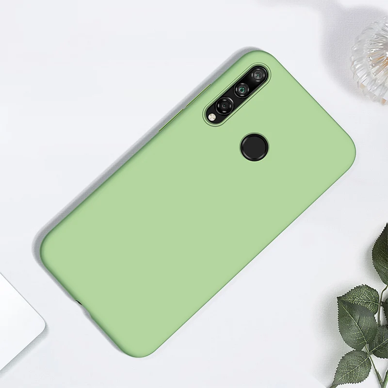 Однотонный силиконовый чехол для huawei P Smart Z P20 P30 mate 10 20 30 Lite honor 10 10i 20 Pro Candy мягкий модный чехол для телефона - Цвет: MGreen