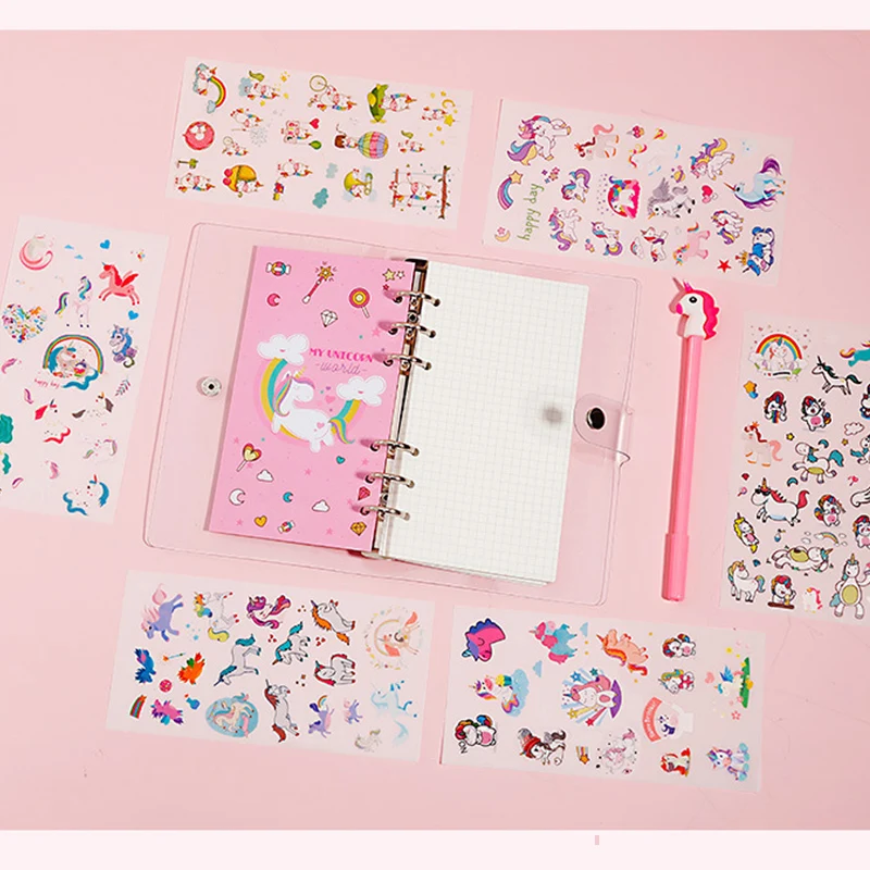 Unicorn Planner Book Suit A6 Spiral Notebook Hand-book Office DIY Photo Scrapbook For photo Christma Gift Girls | Игрушки и хобби