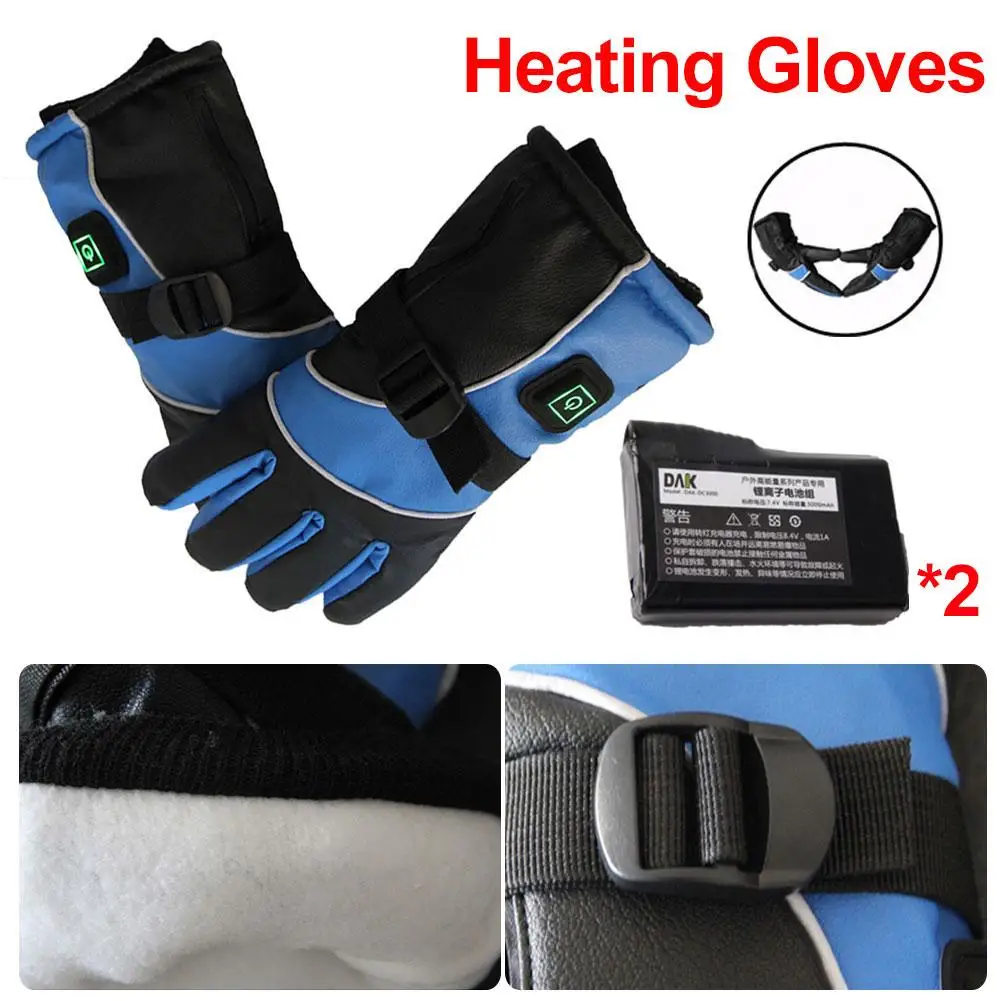 3000 мАч электрические перчатки зарядка через usb водонепроницаемые лыжные перчатки с подогревом унисекс зимняя грелка для рук с подогревом на пять пальцев