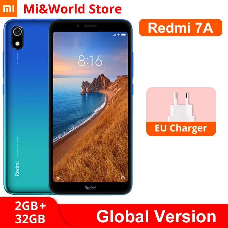 В наличии! Глобальная версия смартфона Xiaomi Redmi 7A 2 ГБ 32 Восьмиядерный процессор