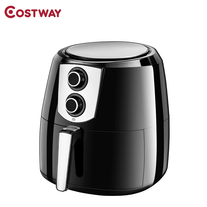 

Costway 1800W 5.5 Quart Oil Free Electric Air Fryer Variable Temperature Control Overheat Protection Black Air Fryer EP23500