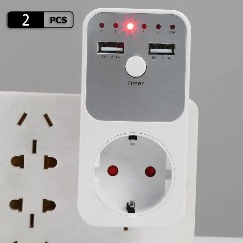 2 шт двойной USB ЕС разъем Синхронизации таймер переключатель обратного отсчета управление выходом