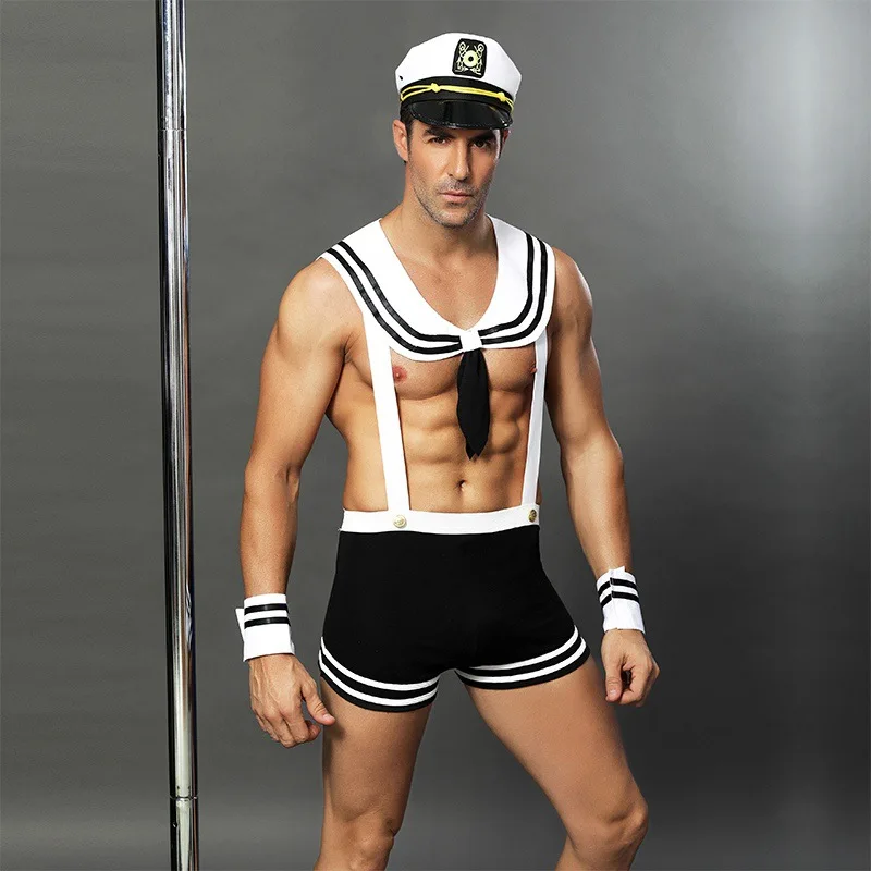 Messieurs Lingerie Sous-vêtements Set Sailor Marine cosplay costume mardi gras carnaval 