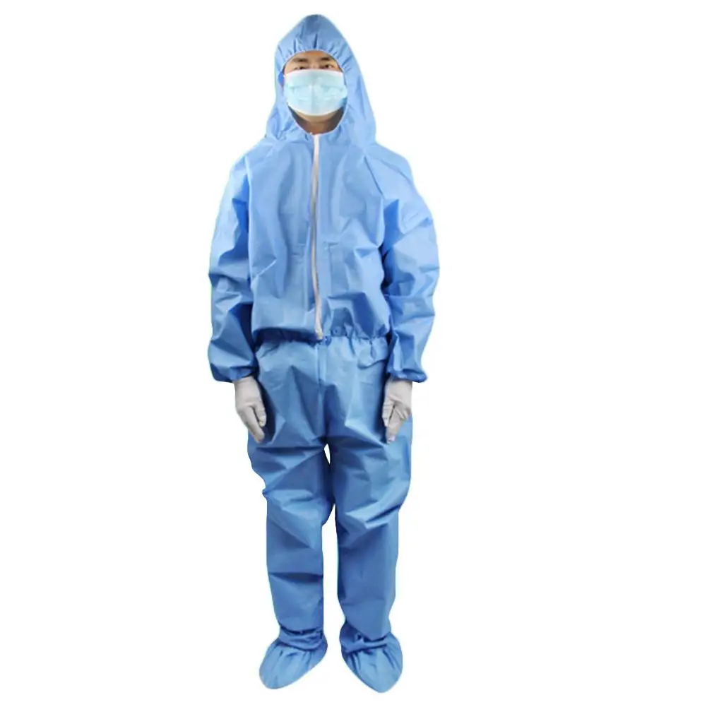

Disposable Unisex Aprons Anti Anti flu Anti Virus Droplet Hooded Zip Laboratory Isolation Protective Coverall
