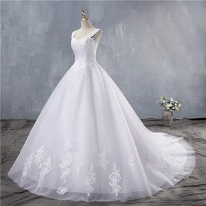 ZJ9152 сексуальное супер качество бальное платье женское свадебное платье с длинным рукавом 2023 платья невесты со шлейфом кружевное нижнее белье