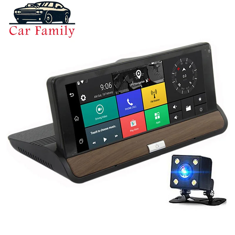 

Car Camera Recorder Android 5.0 3G WiFi Car Dash Cam Dual Lens Bluetooth GPS Navigation Night Vision 7‘’ Dashcam Full HD 1080P