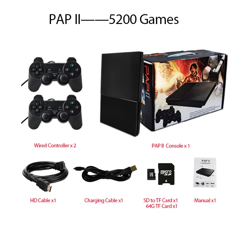 New Portable Anbernic PAPI Wireless Game Console PS1 64G 5200 Retro Video  Games Player Stick 4K HD TV Gaming Box Kids Gift - AliExpress