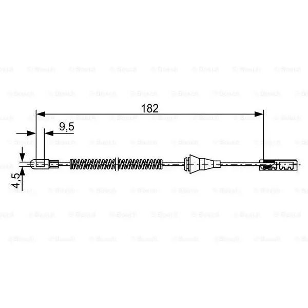 Трос ручного тормоза OPEL ASTRA 98-/COMBO 05- 182мм зад.лев./пра