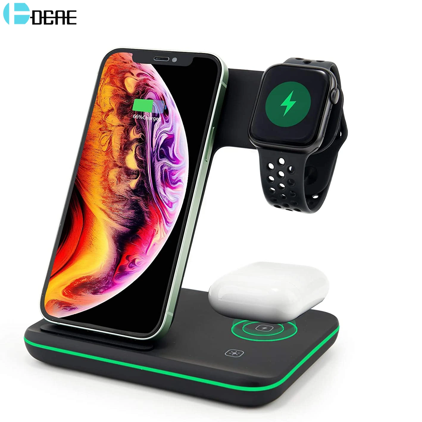 Airpods Apple Watch Fast Charge Wireless Charger Stand In 15W Fast
