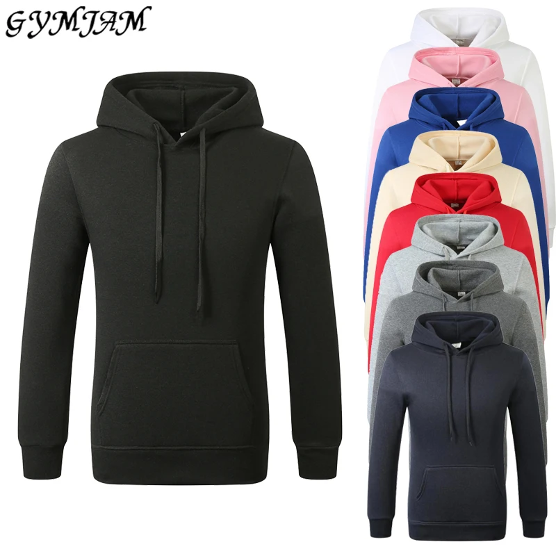

GYMJAM Fashion Brand Men's Hoodie 2020 Spring and Autumn Casual Sweatshirt Solid Color Men's Clothing Jogger Streetwear Top