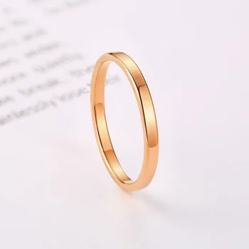

Simple Style Rose Gold Ring Small Ring Fashion Women Three-color Optional