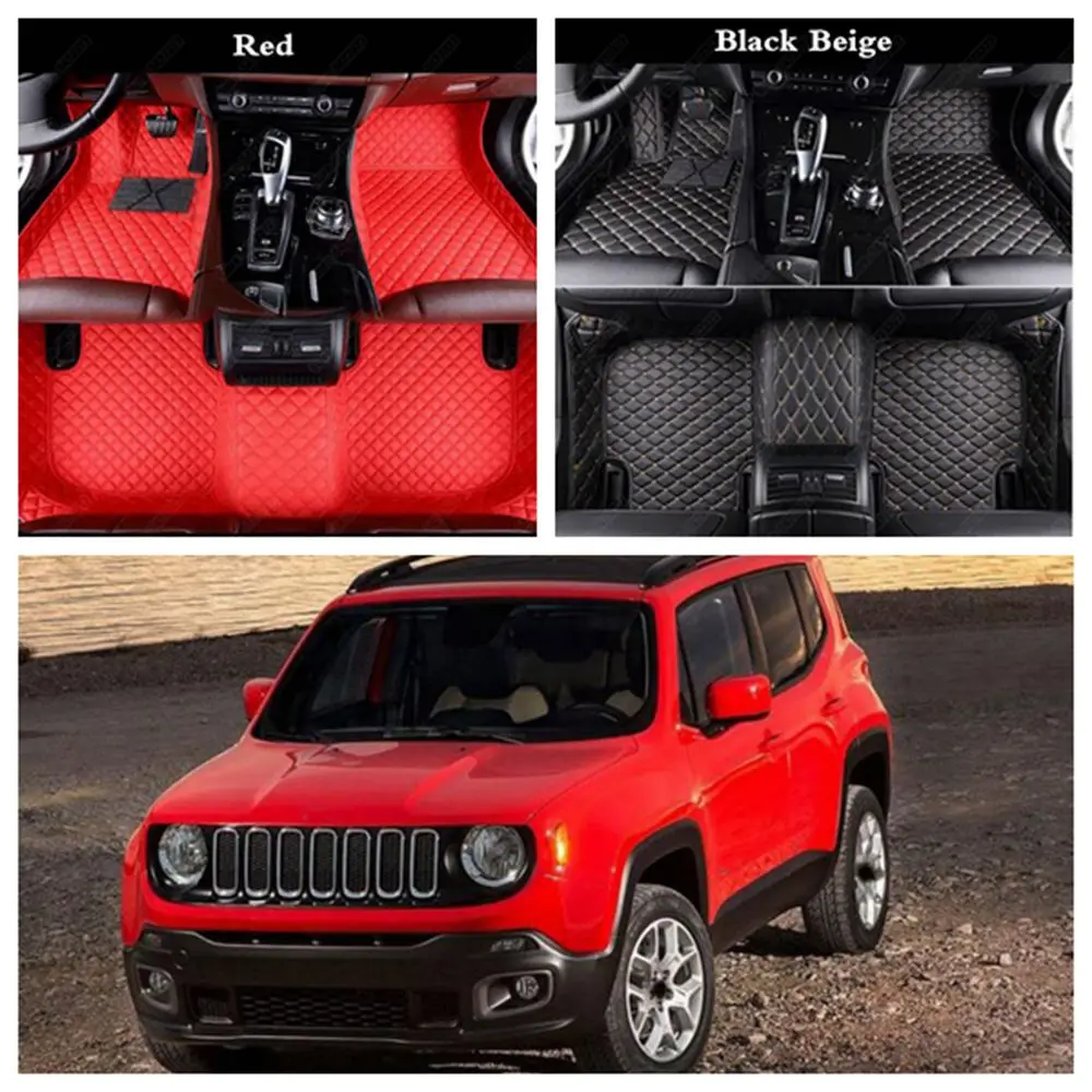 Кожаные автомобильные коврики на заказ для Jeep Renegade Wrangler Commander компасы Патриот Grand Cherokee автомобильные коврики для ног ковровое покрытие