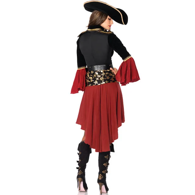Sexy Adult Female Caribbean Pirate costume Halloween Carnival Party Pirate Cosplay Dress 2