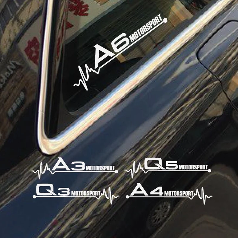 車のサイドウィンドウステッカー アウディa4 A3 A5 A6 A8 Q3 Q5 Q7 Q8 Tt cm X 5cm 2個用 Aliexpress Automobiles Motorcycles
