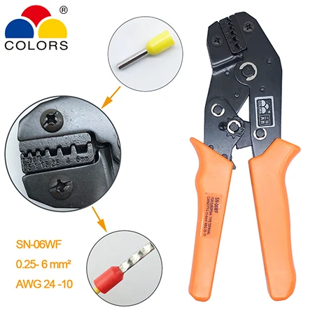 sn-48b 8 jaws toolkit crimper crimping tool for 2.54/XH2.54/5557/2.8/4.8/6.3/ tube terminal ect. wire stripper hand tool pliers - Цвет: Зеленый