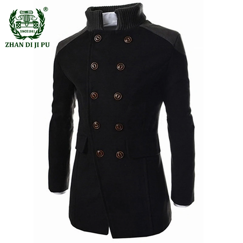 Brand Men Jacket Warm Winter Trench Long Outwear Button Smart Overcoat Streetwear Windproof Overcoat Chaqueta De Los Hombres Brand Men Jacket Warm Winter Trench Long Outwear Button Smart Overcoat Streetwear Windproof Overcoat Chaqueta De Los Hombres