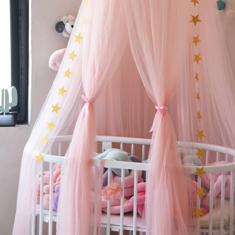 Urijk 1 шт. круговой серый балдахин кровать балдахин детская комната украшение кровать палатка Moustiquaire принцесса дети девочки круглый москитная сетка
