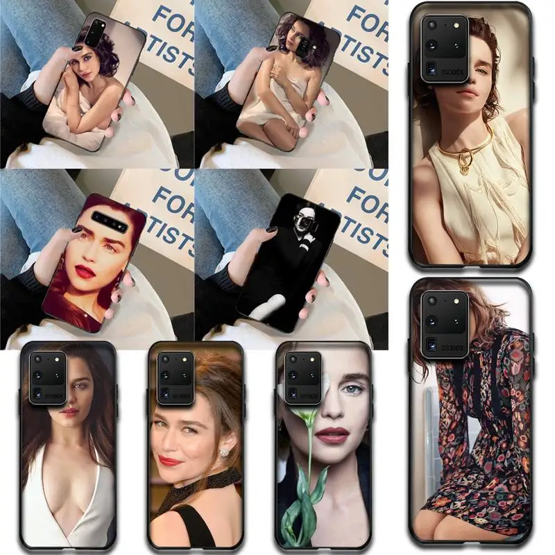 

HPCHCJHM Emilia Clarke Phone Case Cover for Samsung S20 plus Ultra S6 S7 edge S8 S9 plus S10 5G