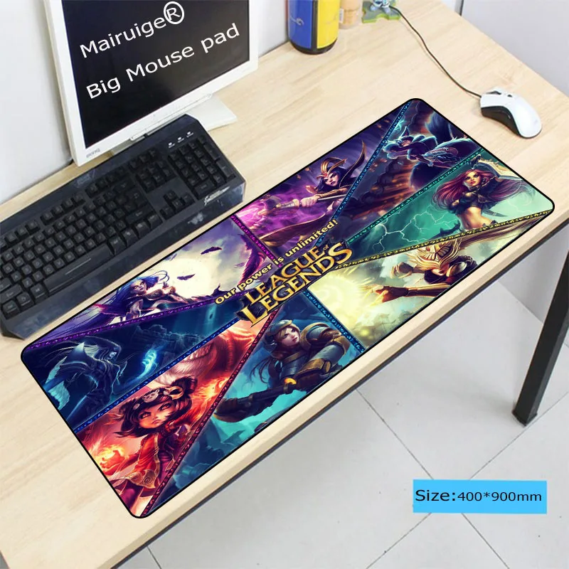 300X800X2MM League of legends Мышь коврик с обработанным краем коврик для мышь Notbook компьютер Мышь 90x40 см игровой коврик Мышь для CSGO геймер - Цвет: 300X800X2MM
