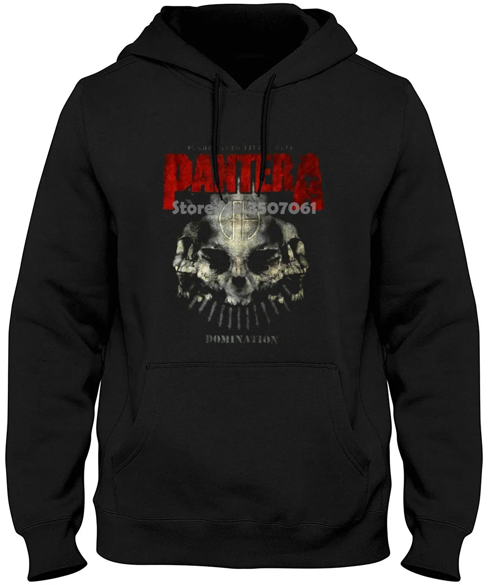 

Cotton Fashion Pantera Domination Retro Distressed 80's Heavy Metal Black Cotton Hoodies & Sweatshirts