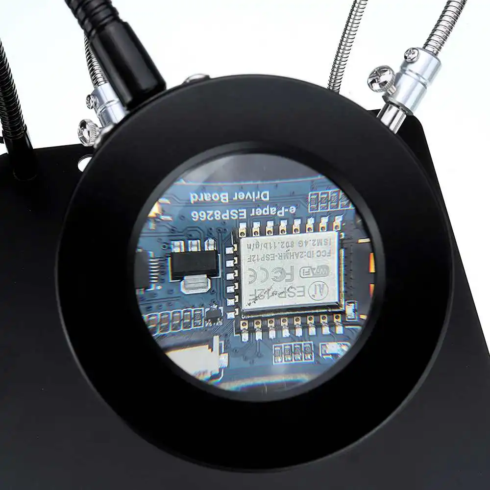 YP-89B 5X Лупа PCB приспособление пайка помощь рук паяльная станция Третий ручной инструмент USB свет с 2 шт гибкий манипулятор