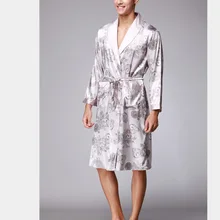 Горячая Распродажа Новая черная китайская мужская кафтан халаты традиционная Мужская пижама с драконом ночная рубашка кимоно с повязкой