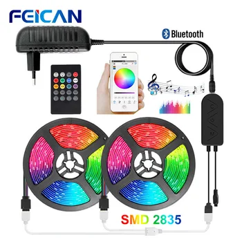 

LED Strip 10M 2835 Music Sync & Bluetooth APP & Remote Control RGB LED Strip Light 12V Ambilight LED Lights for Room