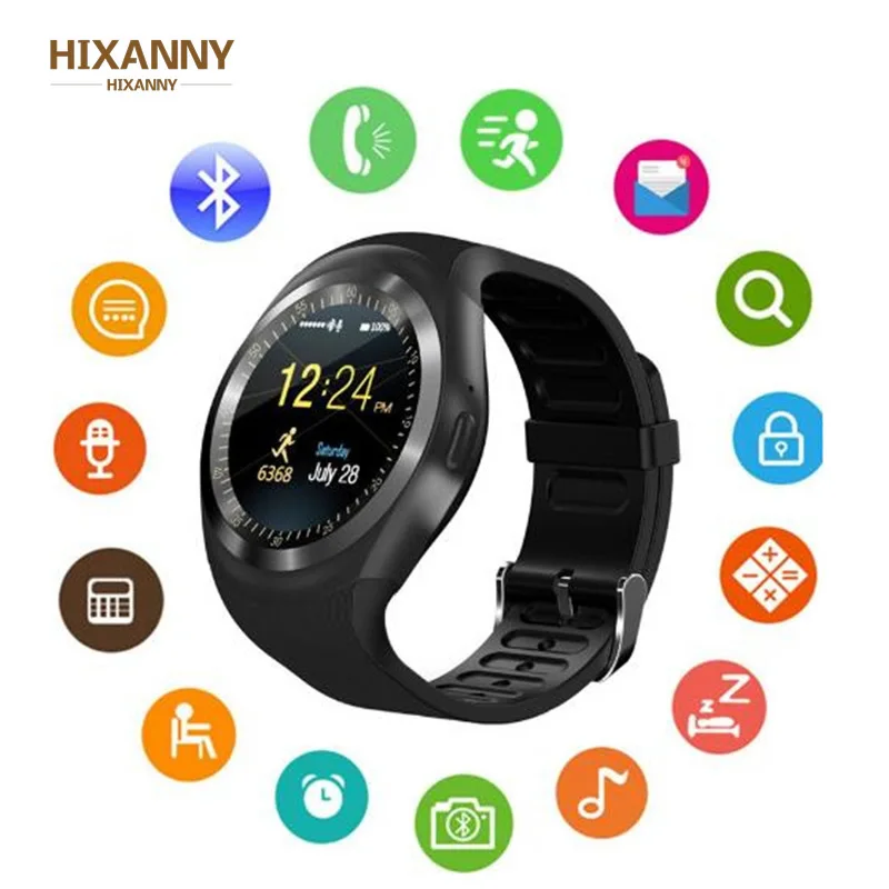  Bluetooth Smart Watch Bluetooth Android Smartwatch Multifunction Phone Call GSM Sim Passometer 16 C