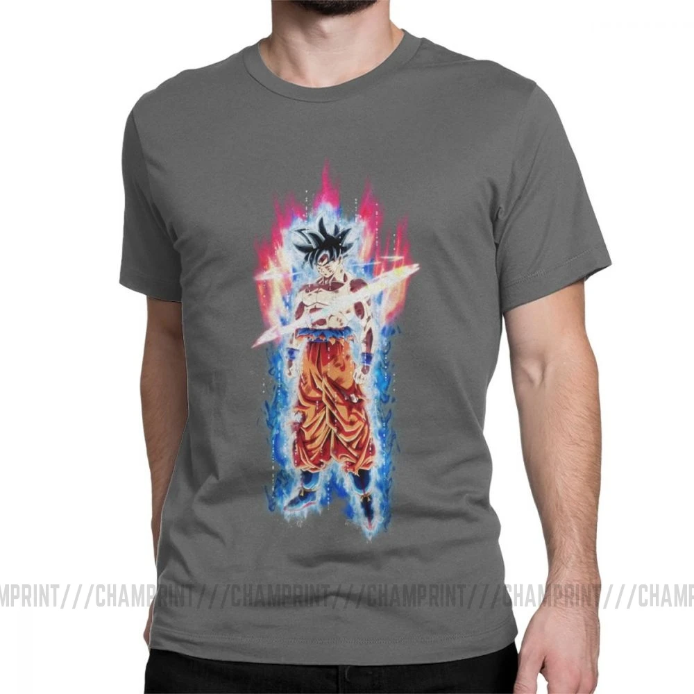 Goku Beerus Dragon Ball, мужские футболки, Vegeta Dbz, аниме, Harajuku, Забавные футболки, короткий рукав, вырез лодочкой, футболки, чистый хлопок, рисунок - Цвет: Темно-серый