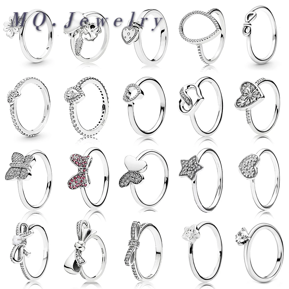 Новинка популярные ювелирные изделия из серебра 100% пробы с прозрачным ПАВЕ