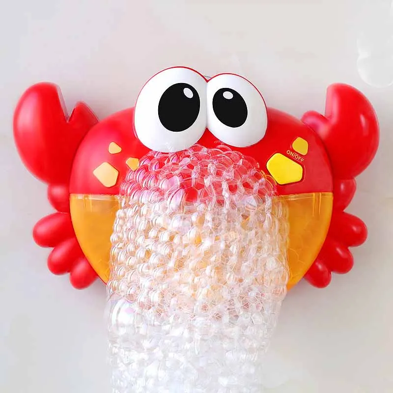 Outdoor Bubble Frog Crabs Baby Bath Toy Bubble Maker Swimming Bathtub Soap Bubble Machine Toys for Children With Music Water Toy