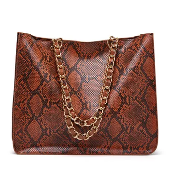 

2020 Summer New Women's Shoulder Bag Fashion Sexy Snake Handbags Women Tide Chain High Capacity Female Bag Women Luxury HandBags