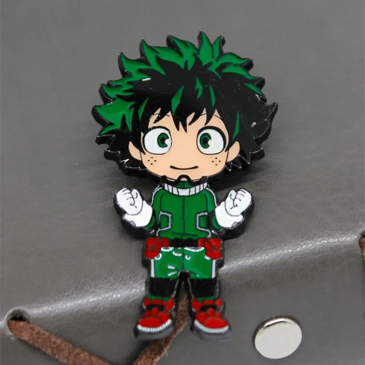 My Hero Academy брелки фигурки DEKU Midoriya Izuku Bakugou кацуки металлический чавейру брелок Коллекция ювелирных изделий подарок - Цвет: brooch C