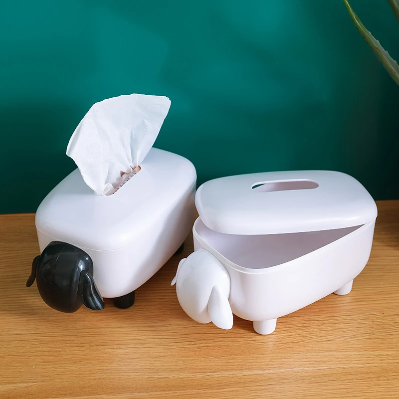 Простая Милая коробка для салфеток из овечьей шерсти, коробка для хранения бумажных полотенец