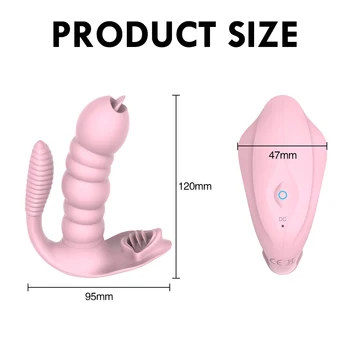 Panties Wearable Butterfly Dildo Vibrator For Women Clit Stimulator Tongue Licking Vibrating G Spot Massager Sex Toys for Adults 6
