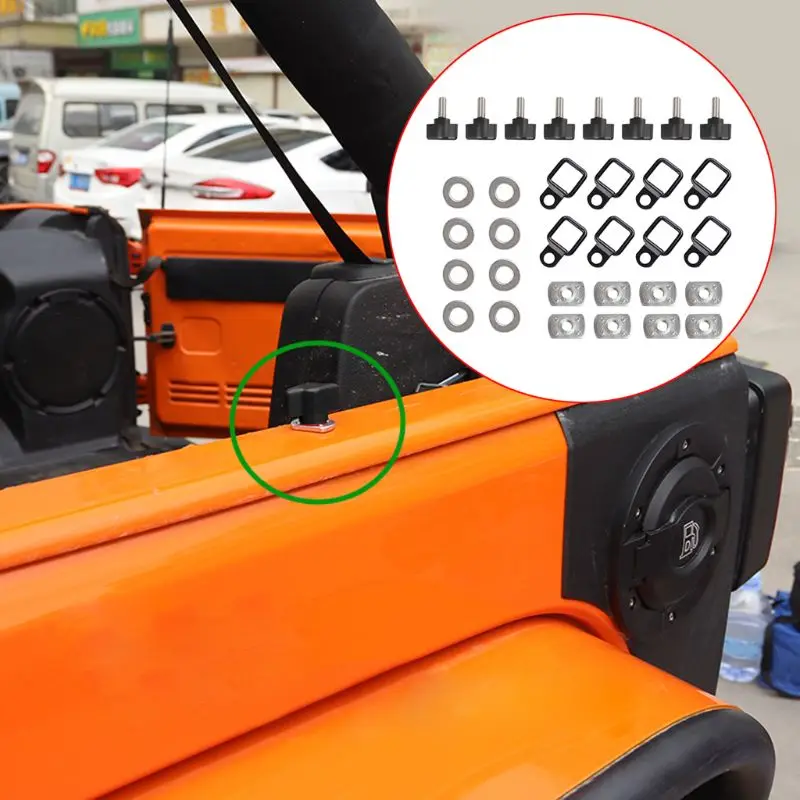 8 шт Hardtop быстрое удаление крепежа винты гайки связать d-кольца анкеры YHQ