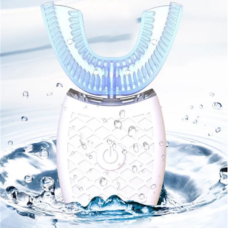

USB Charging Automatic Sonic Electric Toothbrush Ultrasonic Toothbrush Waterproof Food Grade Silicone U shaped Toothbrush 20#817