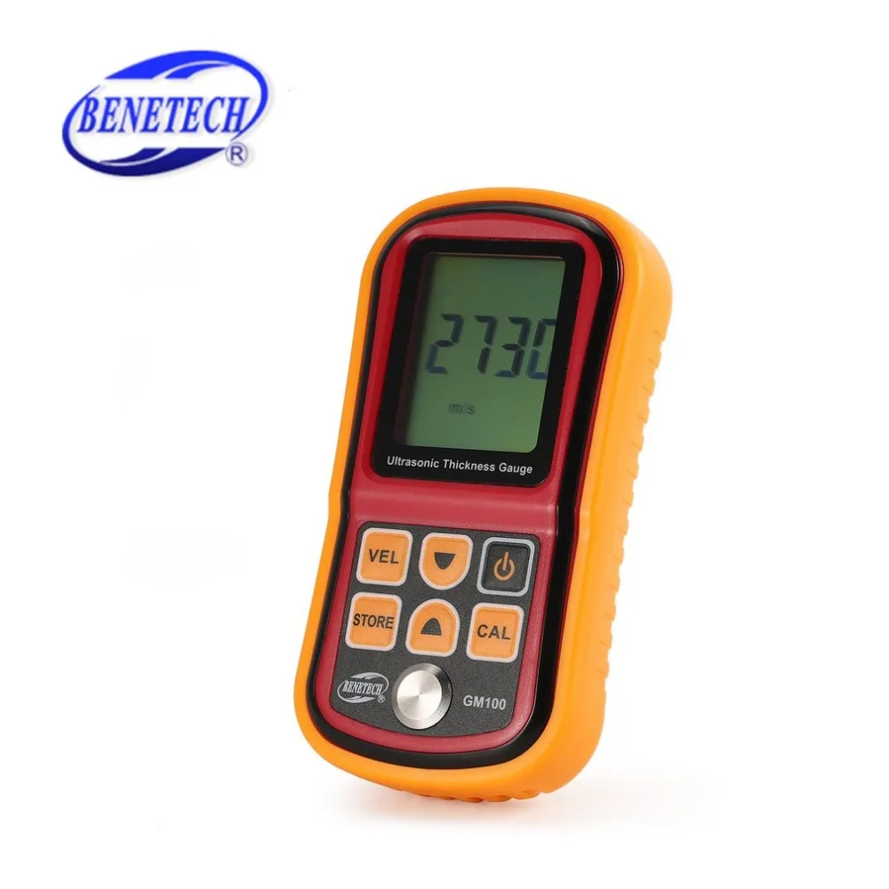 

BENETECH GM100 Digital Ultrasonic Thickness Gauge Meter Tester 1.2~225mm Steel Sound Velocity Meter Measuring Instrument